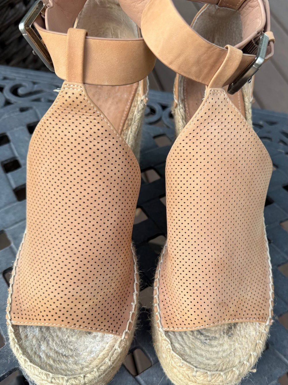 Marc Fisher Espadrille Wedge Sandals - 9 1/2 Medium